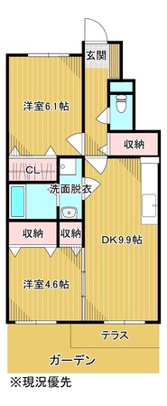 内宿駅 徒歩9分 1階の物件間取画像